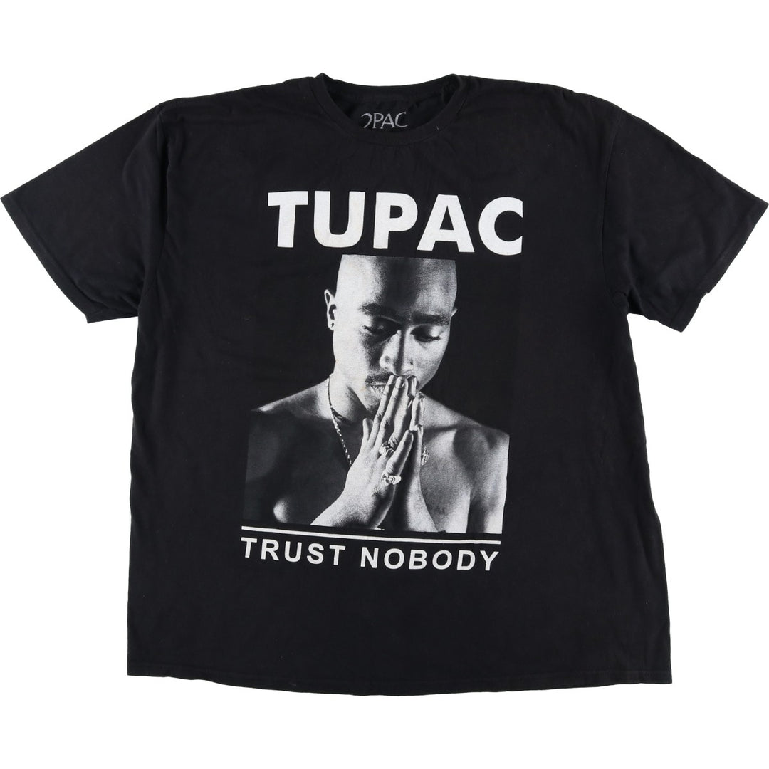 2pac Rap T-shirt, Men's XXL cotton black type Vintage Second Hand