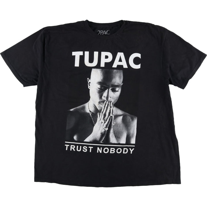 2pac Rap T-shirt, Men's XXL cotton black type Vintage Second Hand