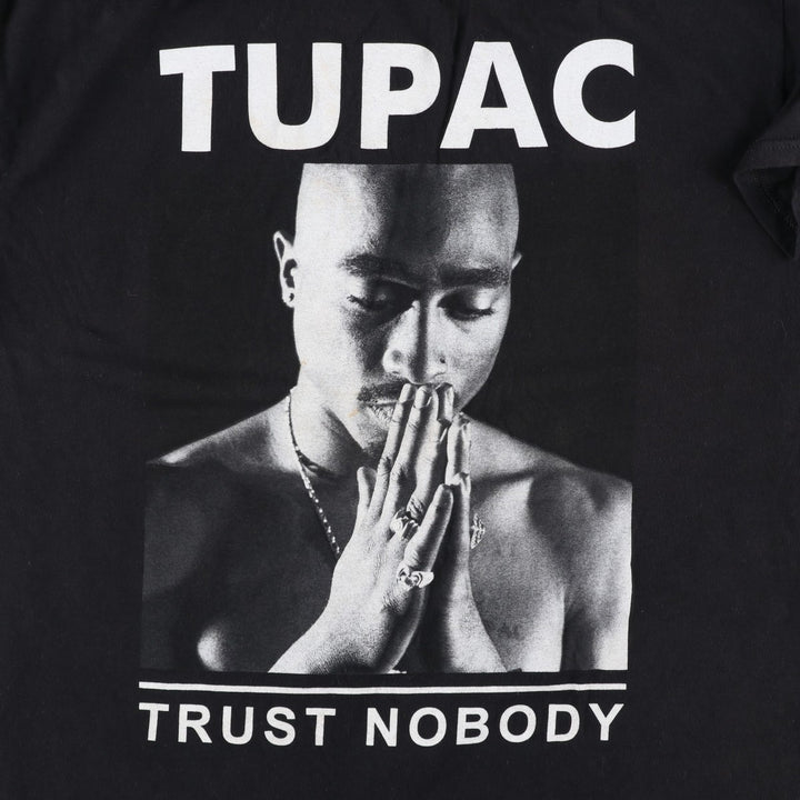2pac Rap T-shirt, Men's XXL cotton black type Vintage Second Hand