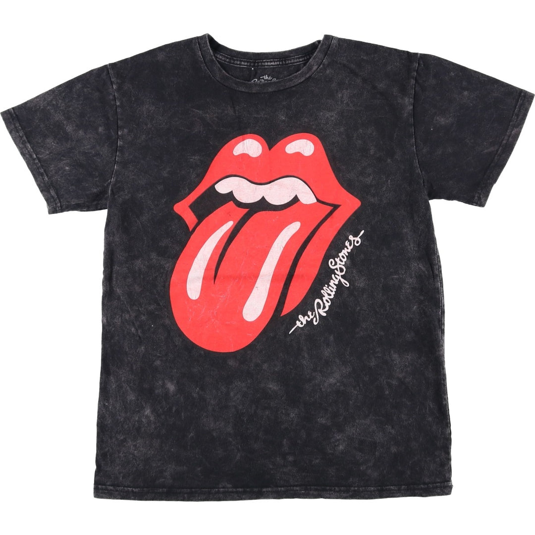 THE ROLLING STONES The Rolling Stones Band T-shirt Band T Men's L size cotton black type Vintage Second Hand