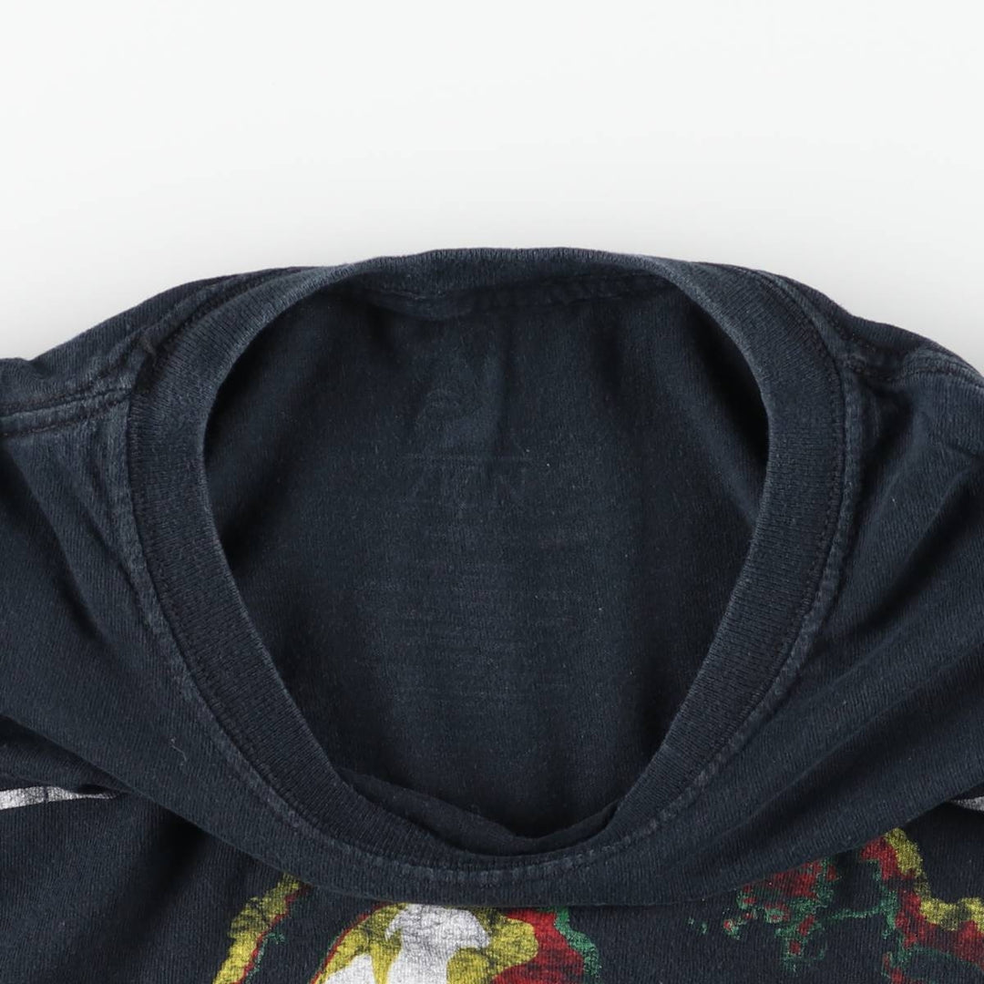 ZION BOB MARLEY Bob Marley Band T-shirt Band T Men's L size unclear black type Vintage Second Hand