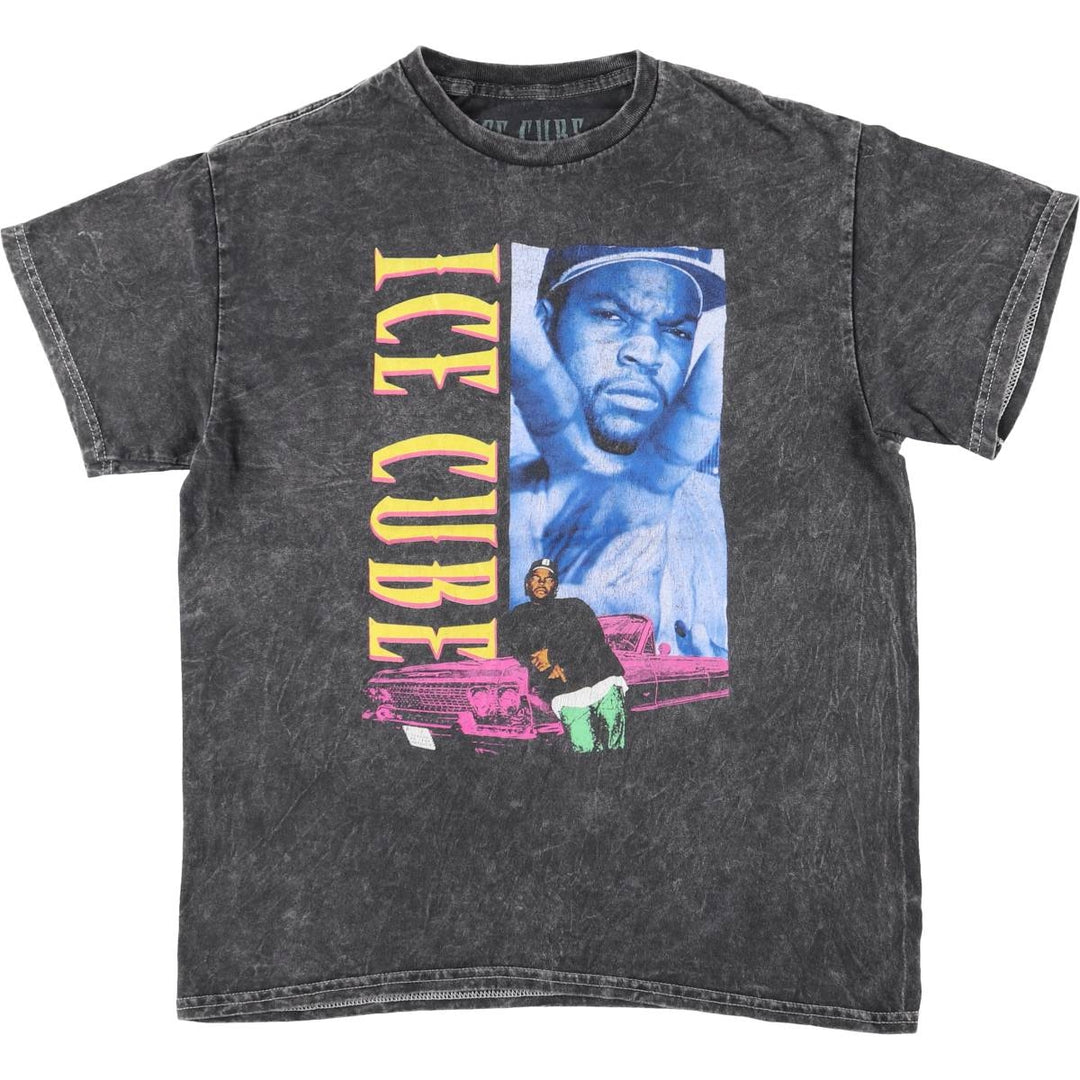 ICE CUBE Rap T-shirt, Men's M size cotton black type Vintage Second Hand
