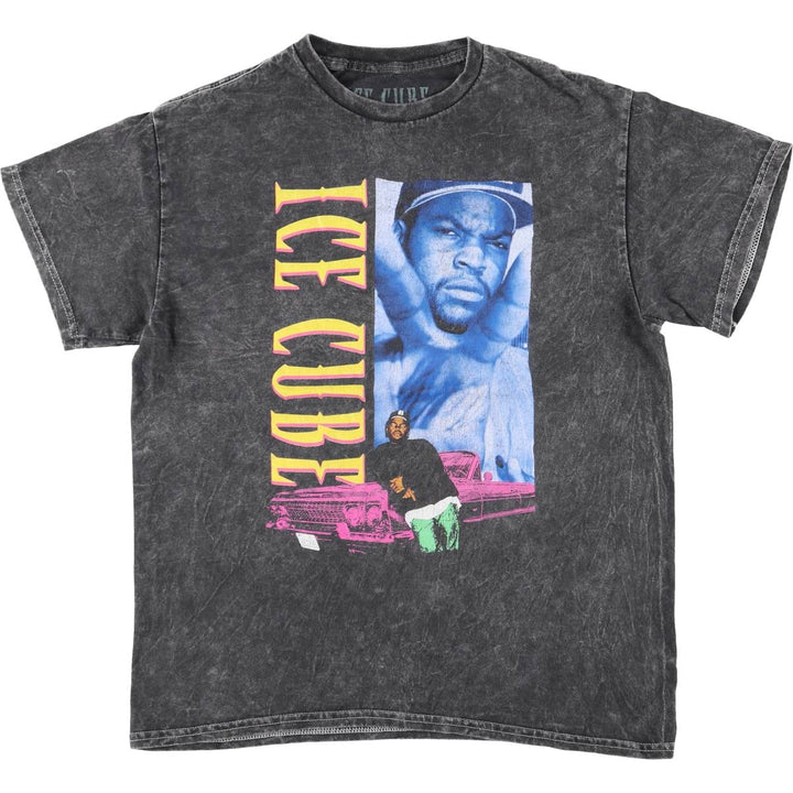 ICE CUBE Rap T-shirt, Men's M size cotton black type Vintage Second Hand