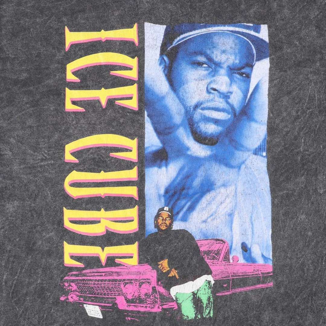 ICE CUBE Rap T-shirt, Men's M size cotton black type Vintage Second Hand