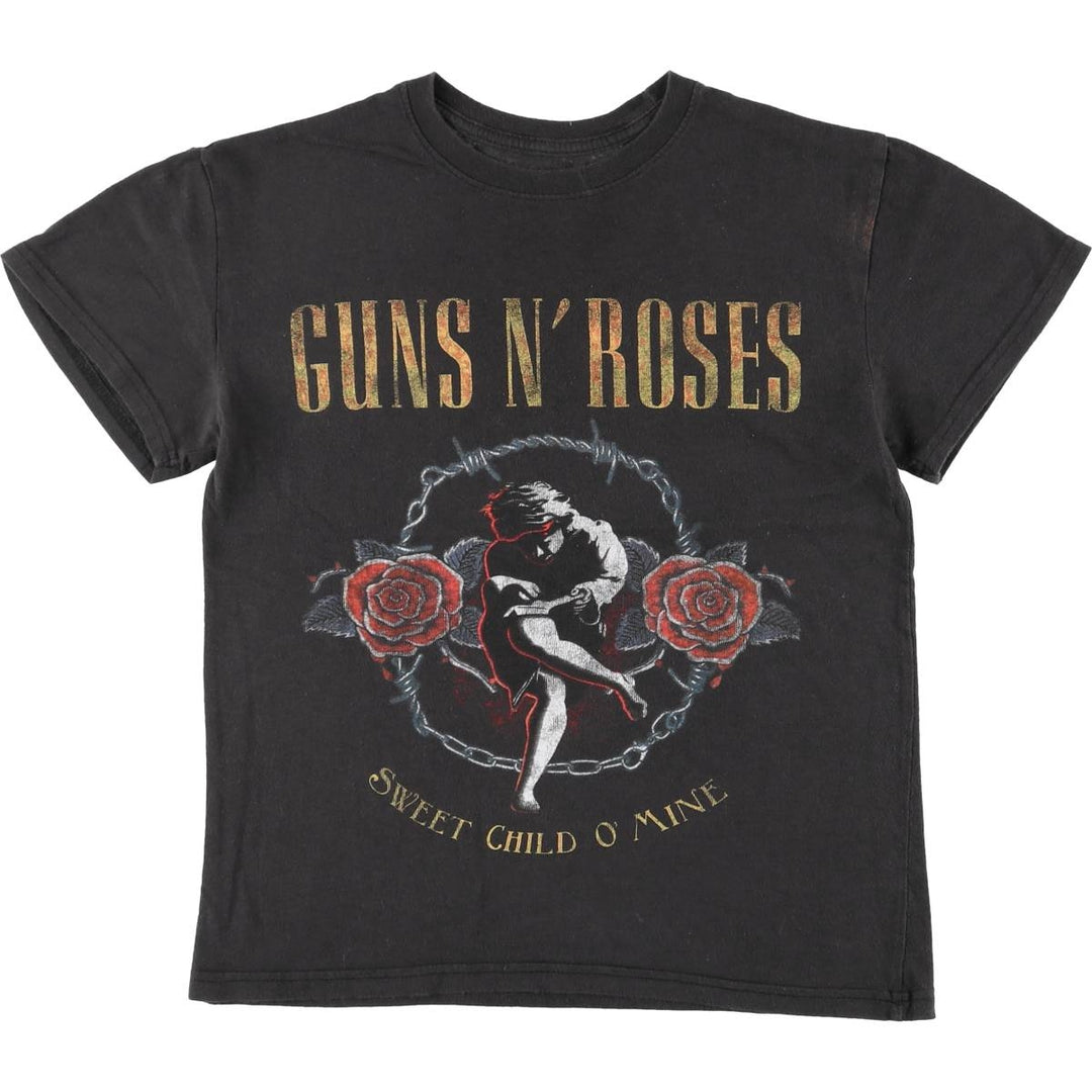 GUNS N' ROSES Guns N' Roses Band T-shirt Band T Men's S size cotton black type Vintage Second Hand