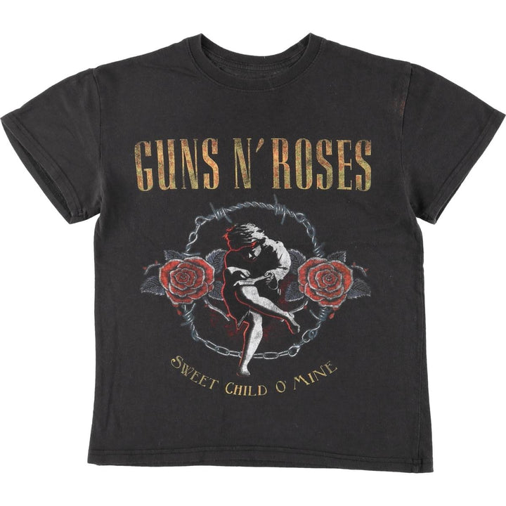 GUNS N' ROSES Guns N' Roses Band T-shirt Band T Men's S size cotton black type Vintage Second Hand