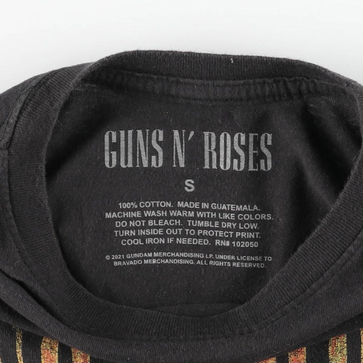 GUNS N' ROSES Guns N' Roses Band T-shirt Band T Men's S size cotton black type Vintage Second Hand