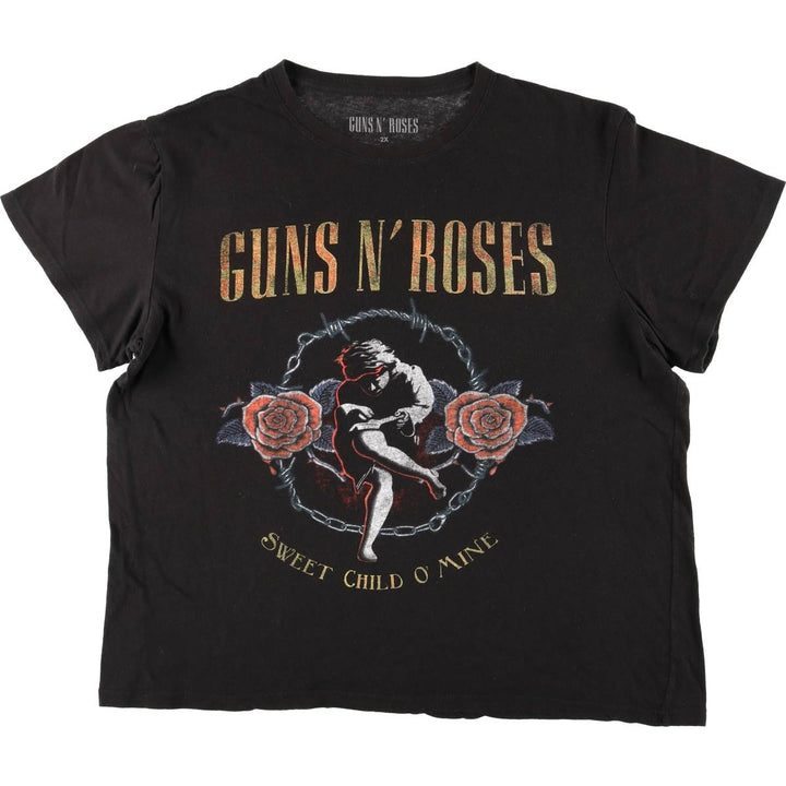 GUNS N' ROSES Guns N' Roses Band T-Shirt Band Tee Men's XXL cotton black type Vintage Second Hand