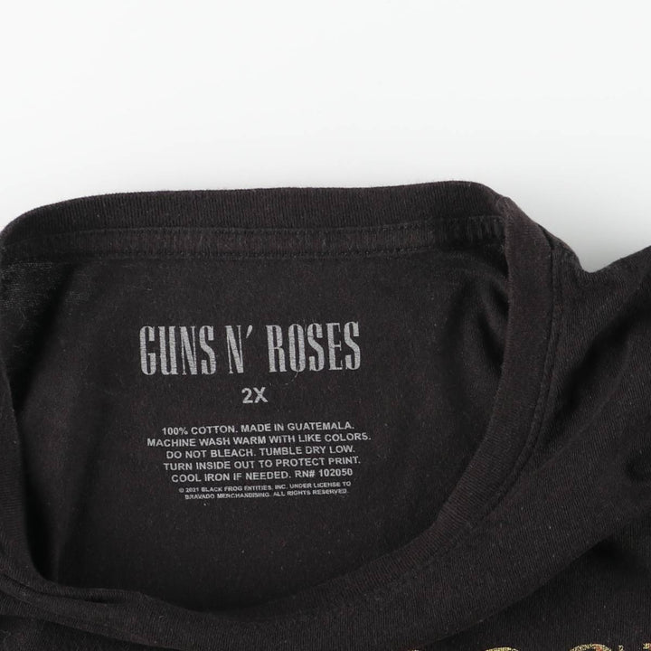 GUNS N' ROSES Guns N' Roses Band T-Shirt Band Tee Men's XXL cotton black type Vintage Second Hand