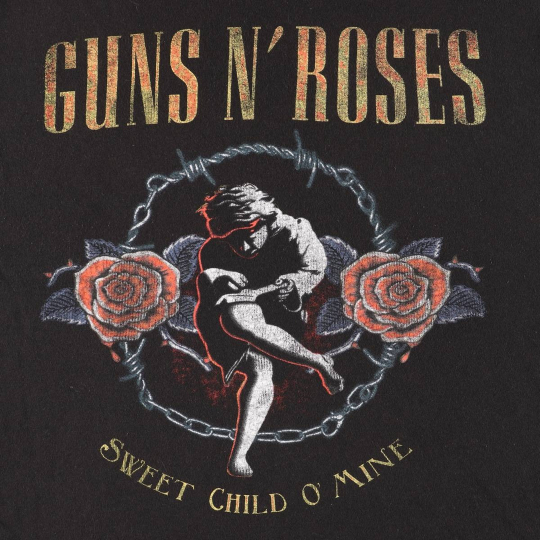 GUNS N' ROSES Guns N' Roses Band T-Shirt Band Tee Men's XXL cotton black type Vintage Second Hand