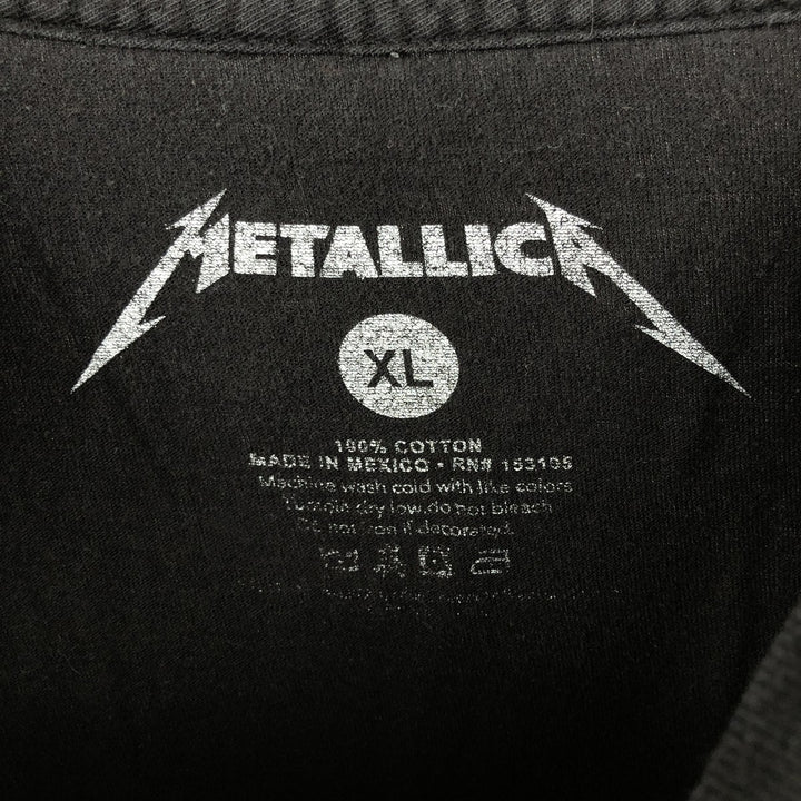 Metallica Band T-shirt, Band T, Men's XL size cotton black type Vintage Second Hand