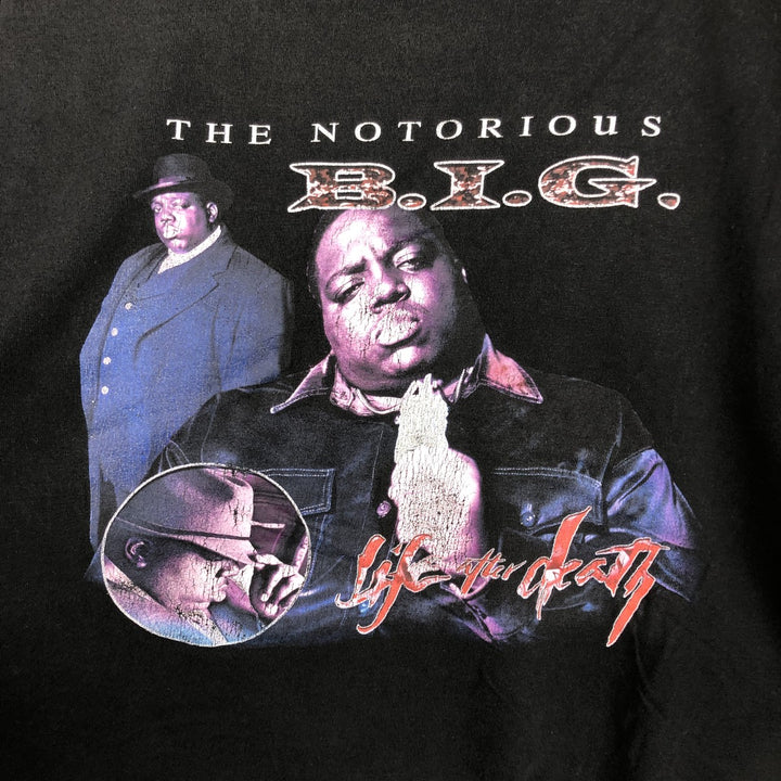THE NOTORIUS BIG Rap T-shirt, Men's Size M unclear black type Vintage Second Hand