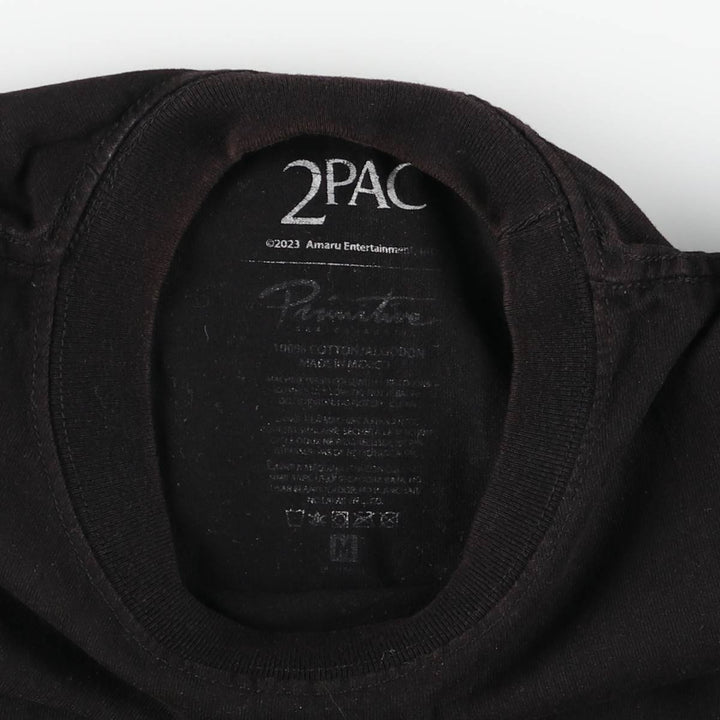 2PAC Rap T-shirt, Men's Size Medium cotton black type Vintage Second Hand