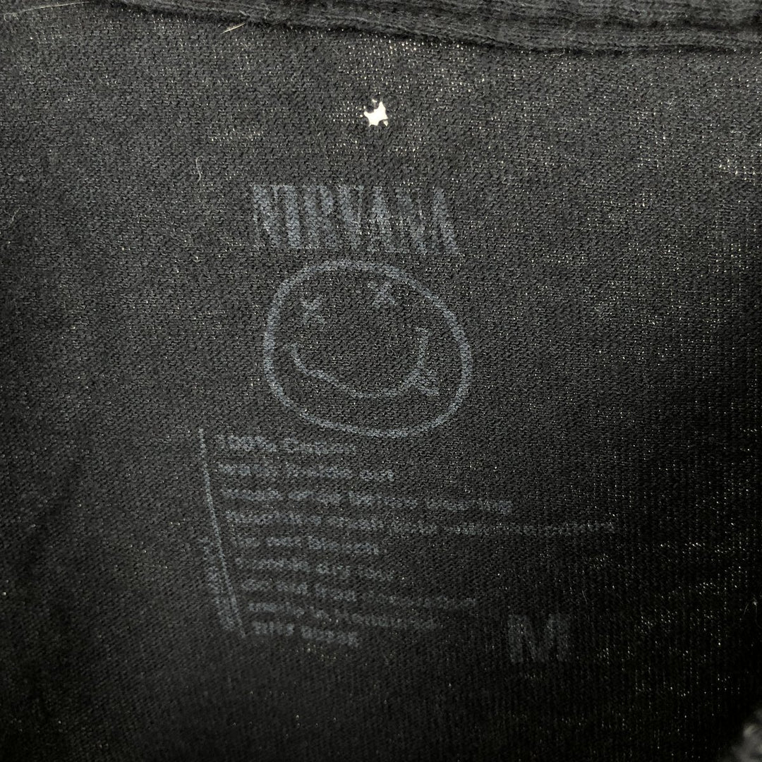 NIRVANA Nirvana Band T-shirt, Band T, Men's M size cotton black type Vintage Second Hand