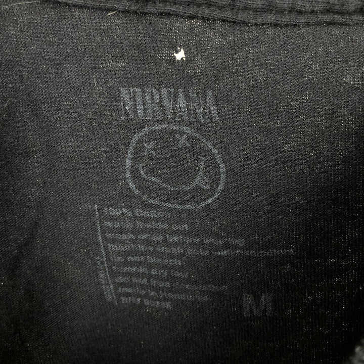 NIRVANA Nirvana Band T-shirt, Band T, Men's M size cotton black type Vintage Second Hand