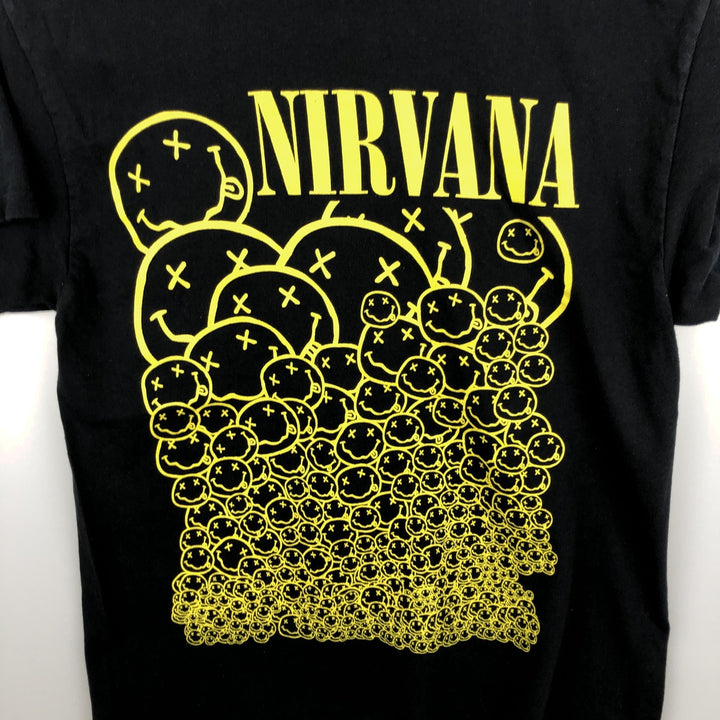 NIRVANA Nirvana Band T-shirt, Band T, Men's M size cotton black type Vintage Second Hand