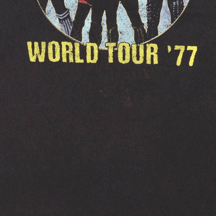 KISS Band T-shirt, Band T, Men's XXL size cotton black type Vintage Second Hand