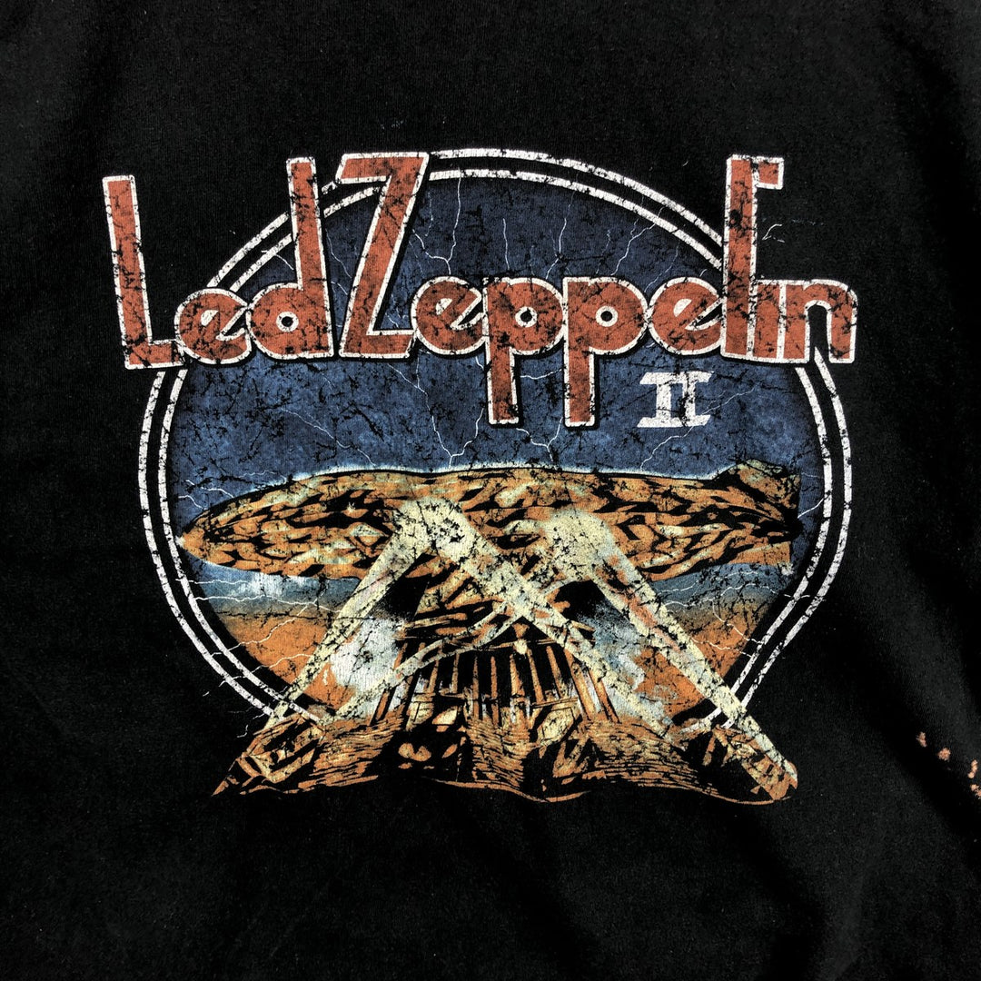 Led Zeppelin Band T-shirt, Band T, Men's M size unclear black type Vintage Second Hand