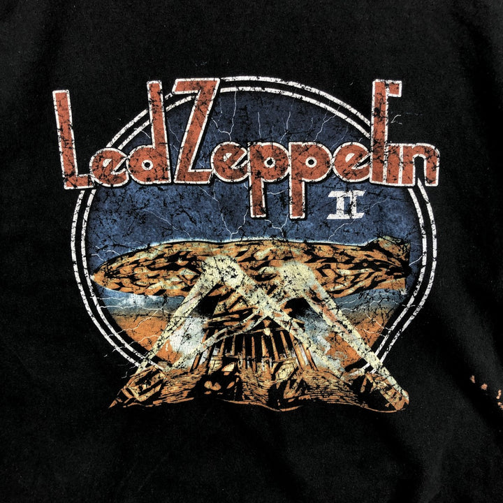 Led Zeppelin Band T-shirt, Band T, Men's M size unclear black type Vintage Second Hand