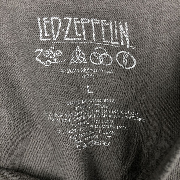 Led Zeppelin Band T-shirt, Band T, Men's L size cotton gray type Vintage Second Hand