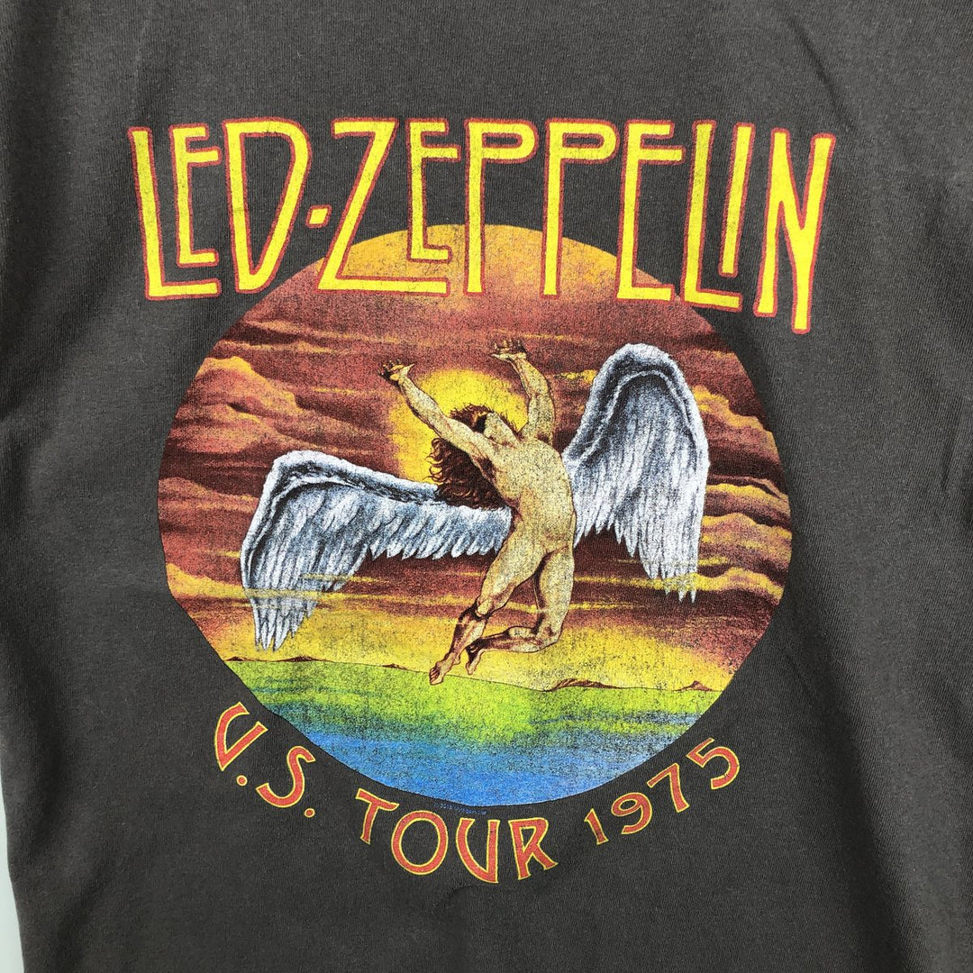Led Zeppelin Band T-shirt, Band T, Men's L size cotton gray type Vintage Second Hand
