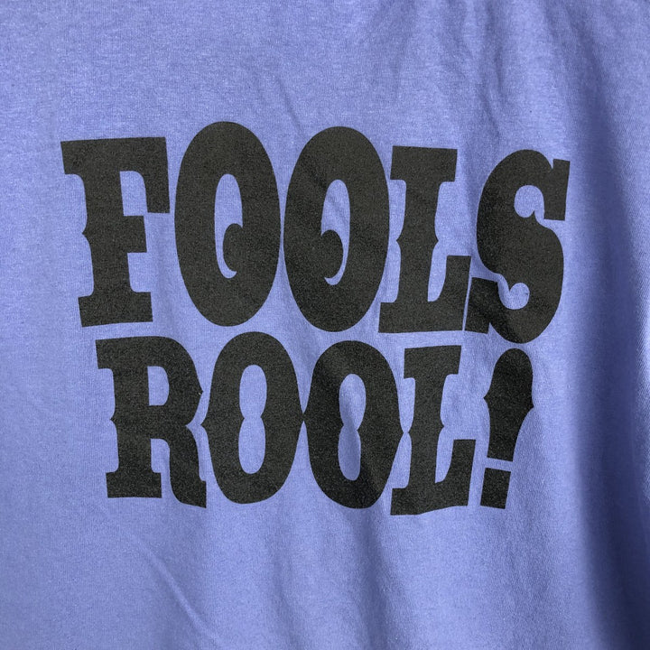 Jerzees 3 Fools on 3 Stools Band T-Shirt (Men's XL equivalent) cotton blue type Vintage Second Hand