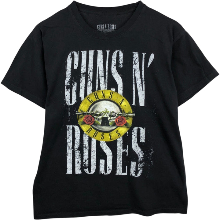 GUNS N' ROSES Guns N' Roses Band T-shirt Band Tee Men's M size cotton black type Vintage Second Hand