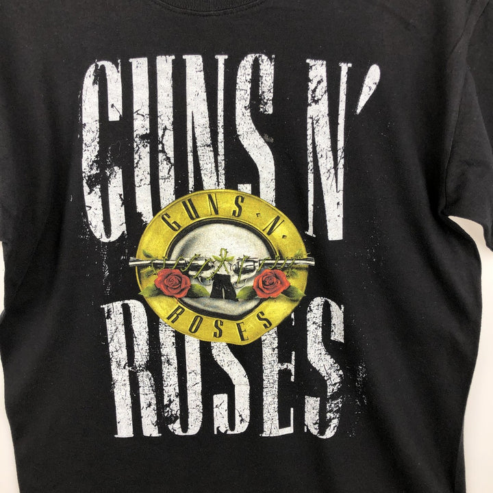 GUNS N' ROSES Guns N' Roses Band T-shirt Band Tee Men's M size cotton black type Vintage Second Hand