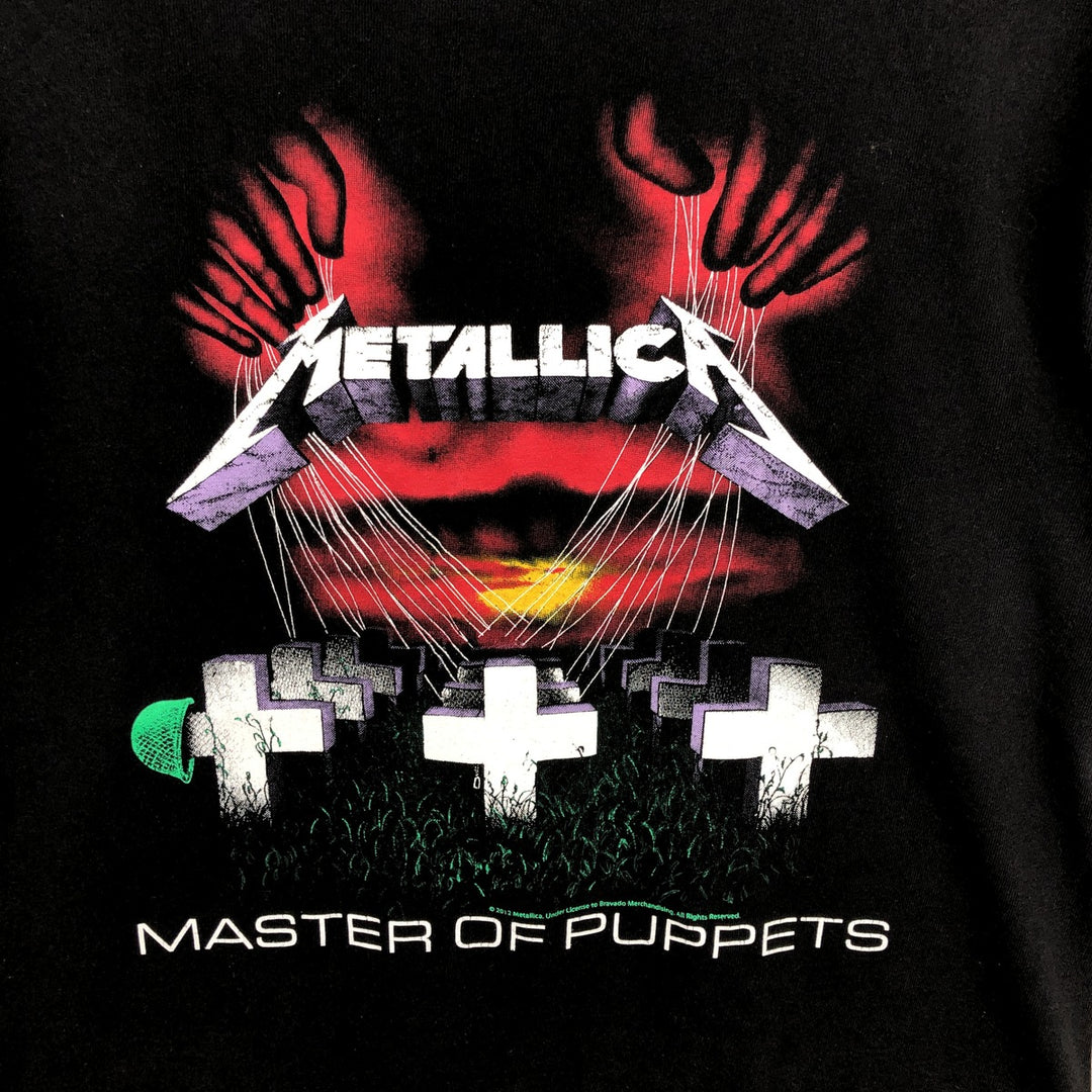 METALLICA Metallica Band T-shirt Band T Men's S size unclear black type Vintage Second Hand