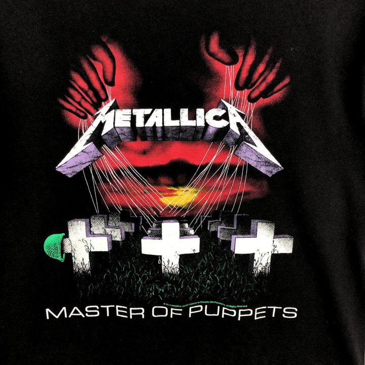 METALLICA Metallica Band T-shirt Band T Men's S size unclear black type Vintage Second Hand