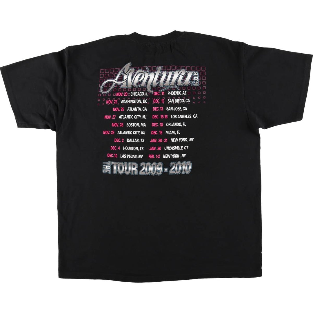 Anvil Aventura Band T-Shirt, Men's XL equivalent. cotton black type Vintage Second Hand