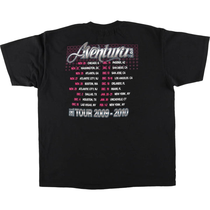 Anvil Aventura Band T-Shirt, Men's XL equivalent. cotton black type Vintage Second Hand