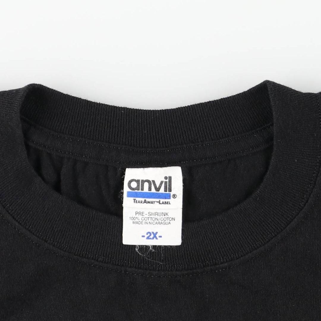Anvil Aventura Band T-Shirt, Men's XL equivalent. cotton black type Vintage Second Hand