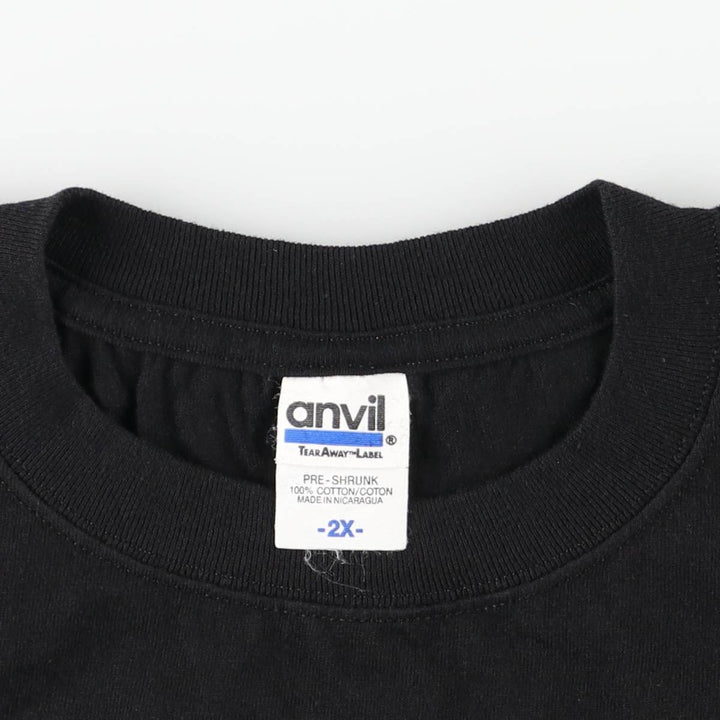 Anvil Aventura Band T-Shirt, Men's XL equivalent. cotton black type Vintage Second Hand