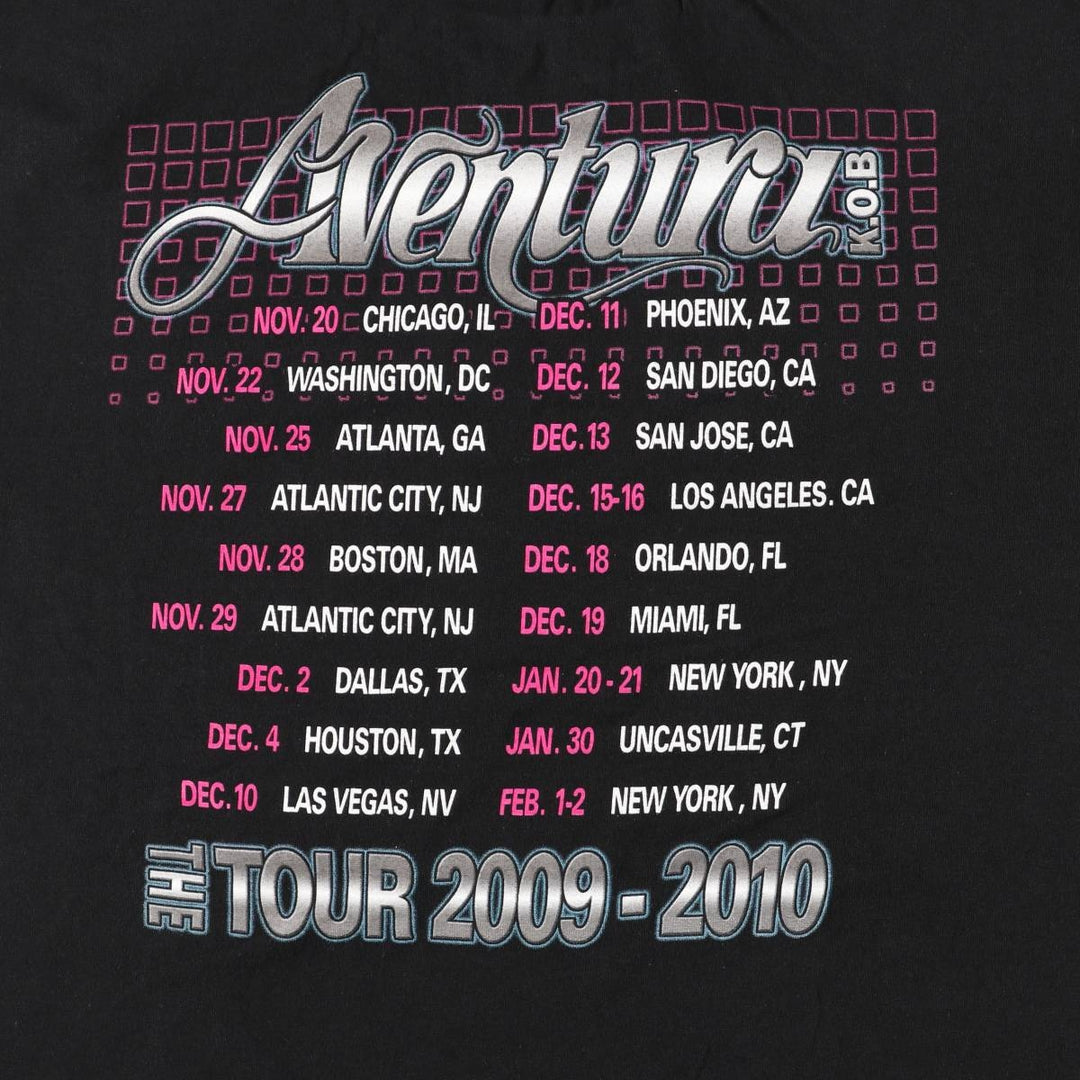 Anvil Aventura Band T-Shirt, Men's XL equivalent. cotton black type Vintage Second Hand