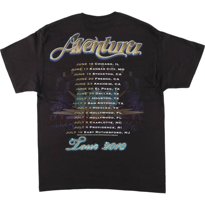 Hanes Aventura Band T-Shirt (Men's Size L) cotton black type Vintage Second Hand