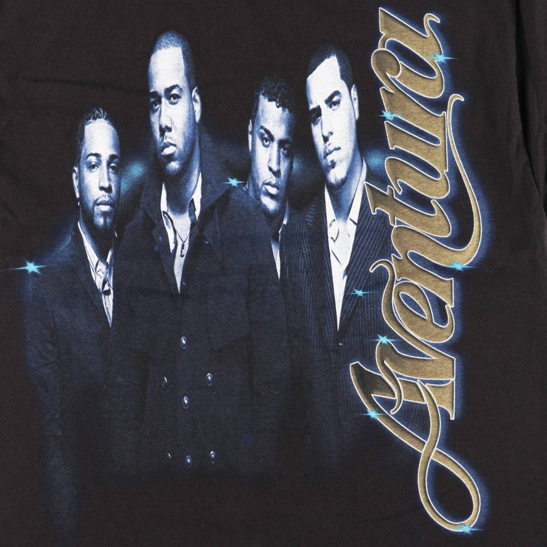 Hanes Aventura Band T-Shirt (Men's Size L) cotton black type Vintage Second Hand