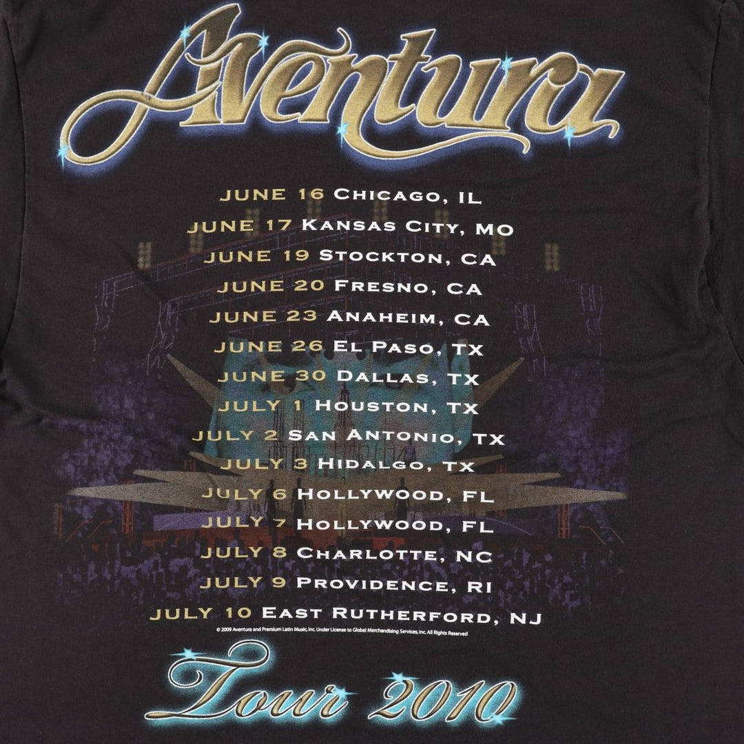 Hanes Aventura Band T-Shirt (Men's Size L) cotton black type Vintage Second Hand