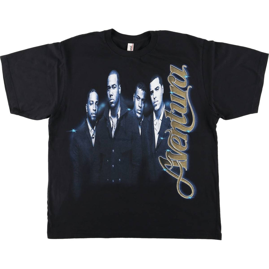 Anvil Aventura Band T-shirt, Men's Size L (approx.) cotton black type Vintage Second Hand