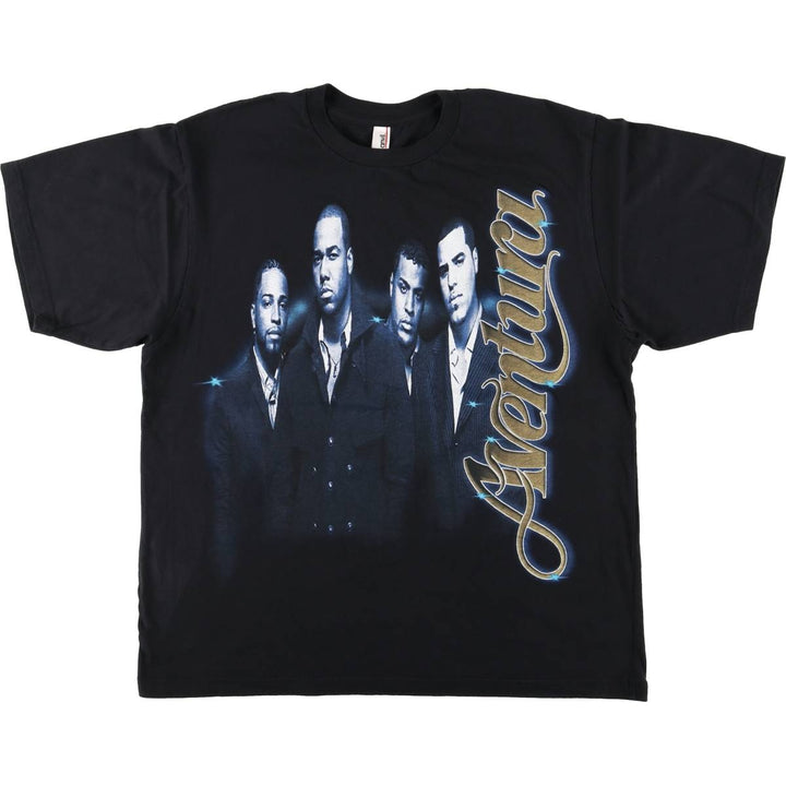 Anvil Aventura Band T-shirt, Men's Size L (approx.) cotton black type Vintage Second Hand
