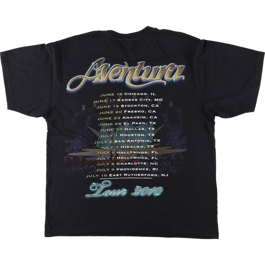 Anvil Aventura Band T-shirt, Men's Size L (approx.) cotton black type Vintage Second Hand