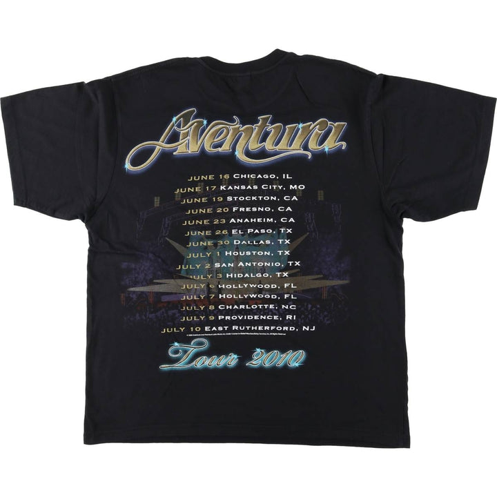 Anvil Aventura Band T-shirt, Men's Size L (approx.) cotton black type Vintage Second Hand
