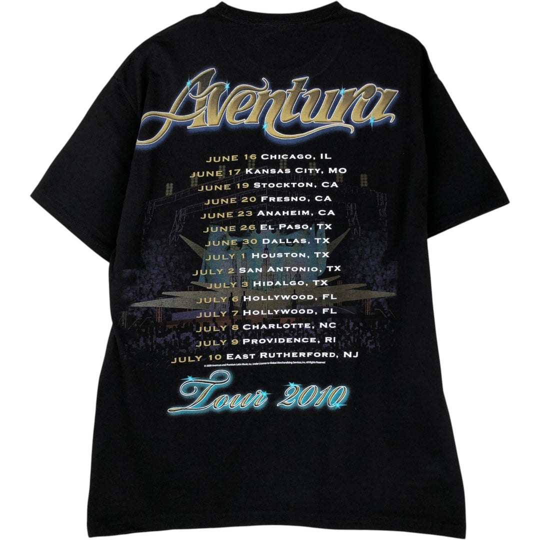 Hanes Aventura Band T-Shirt (Men's Size L) cotton black type Vintage Second Hand