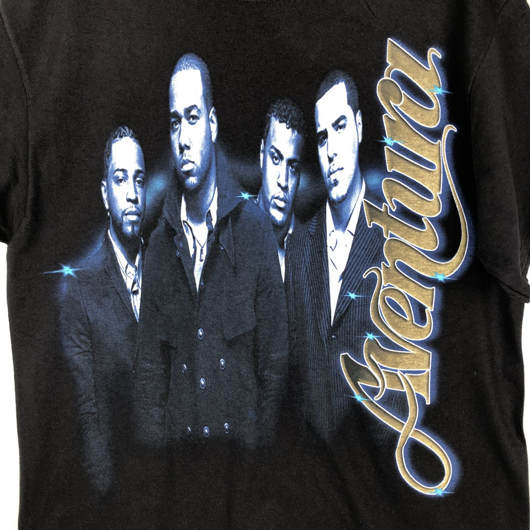 Hanes Aventura Band T-Shirt (Men's Size L) cotton black type Vintage Second Hand