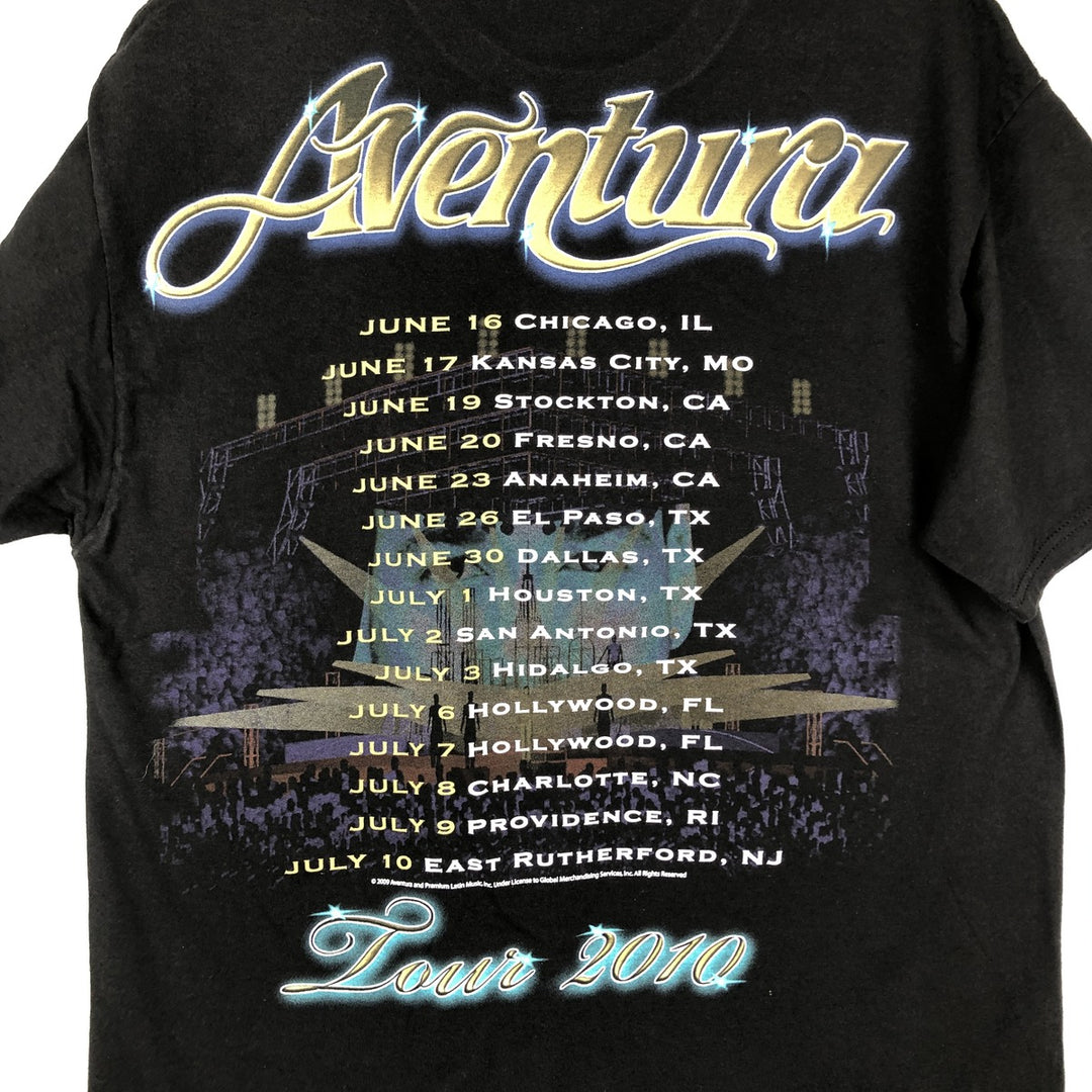 Hanes Aventura Band T-Shirt (Men's Size L) cotton black type Vintage Second Hand
