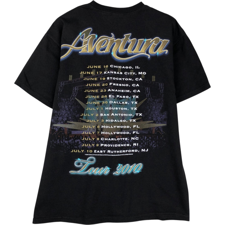 Hanes Aventura Band T-Shirt (Men's Size L) cotton black type Vintage Second Hand