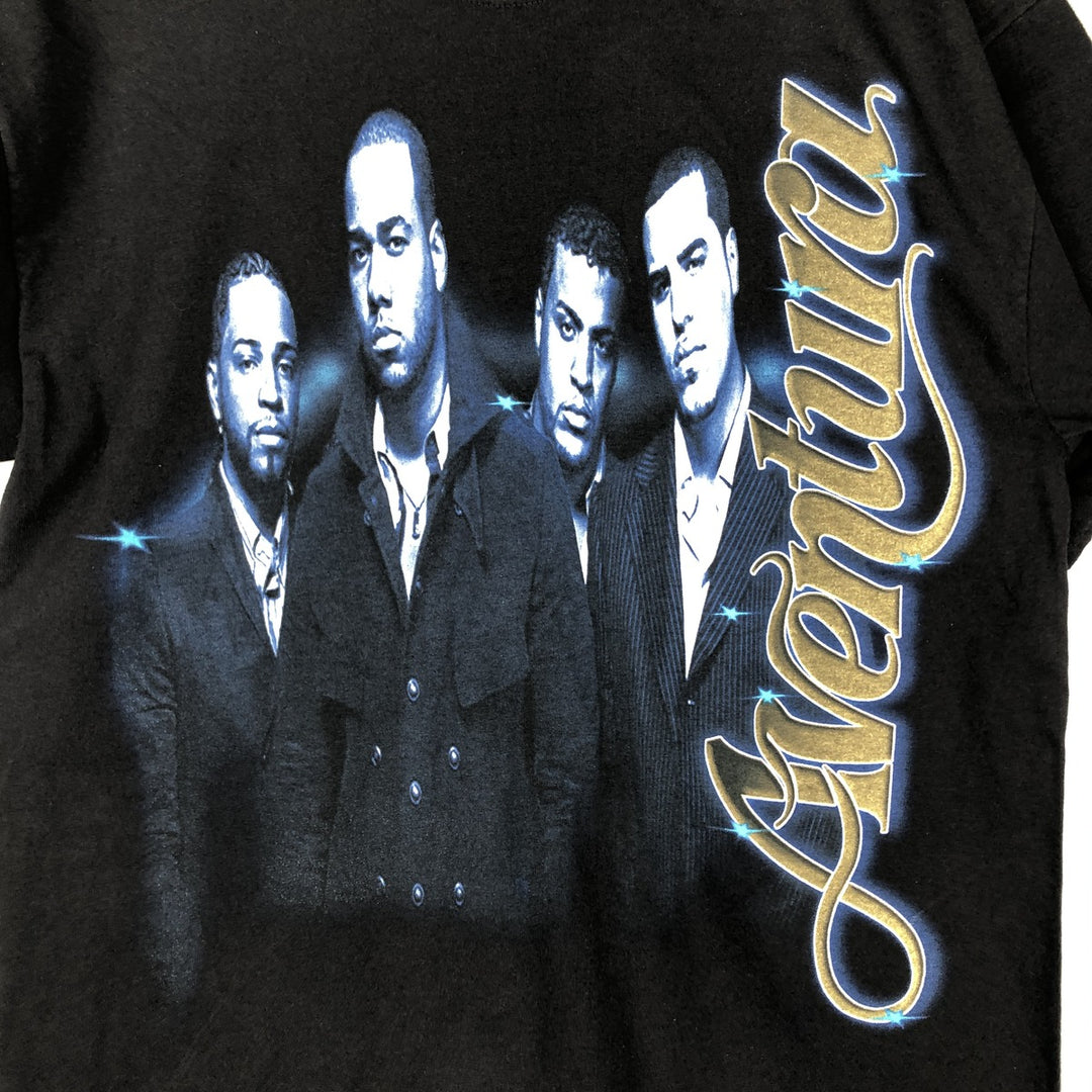 Hanes Aventura Band T-Shirt (Men's Size L) cotton black type Vintage Second Hand