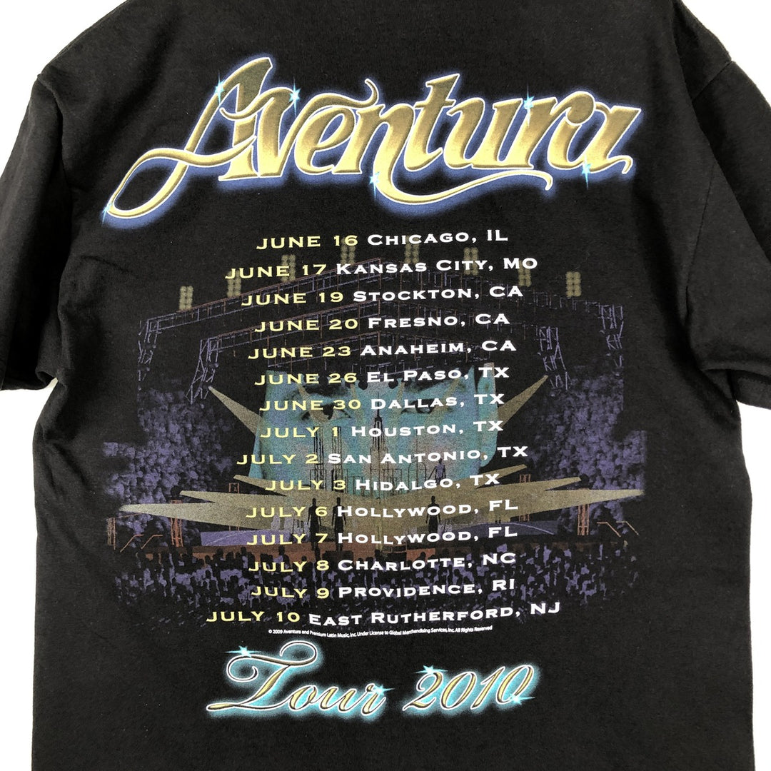 Hanes Aventura Band T-Shirt (Men's Size L) cotton black type Vintage Second Hand