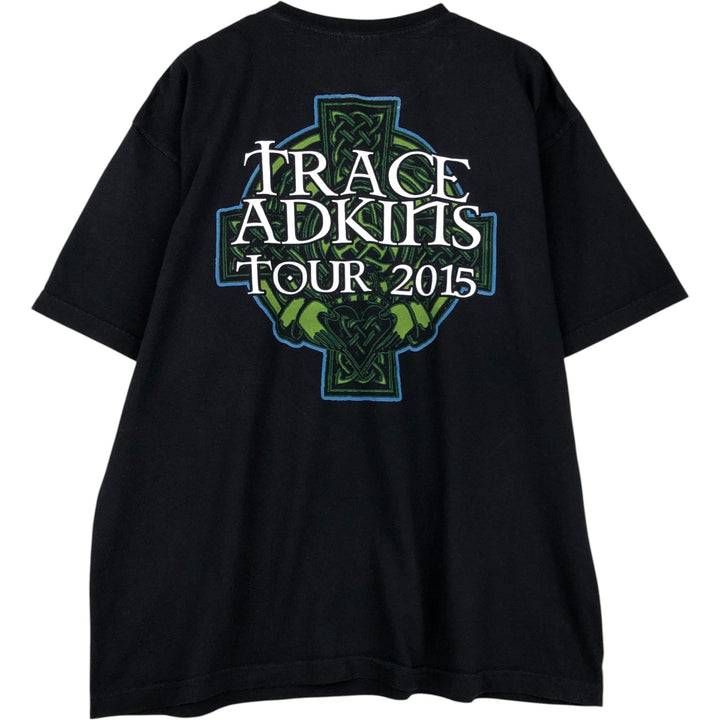 BAYSIDE Trace Adkins Band T-Shirt, Made in USA, Men's XL equivalent. cotton black type Vintage Second Hand