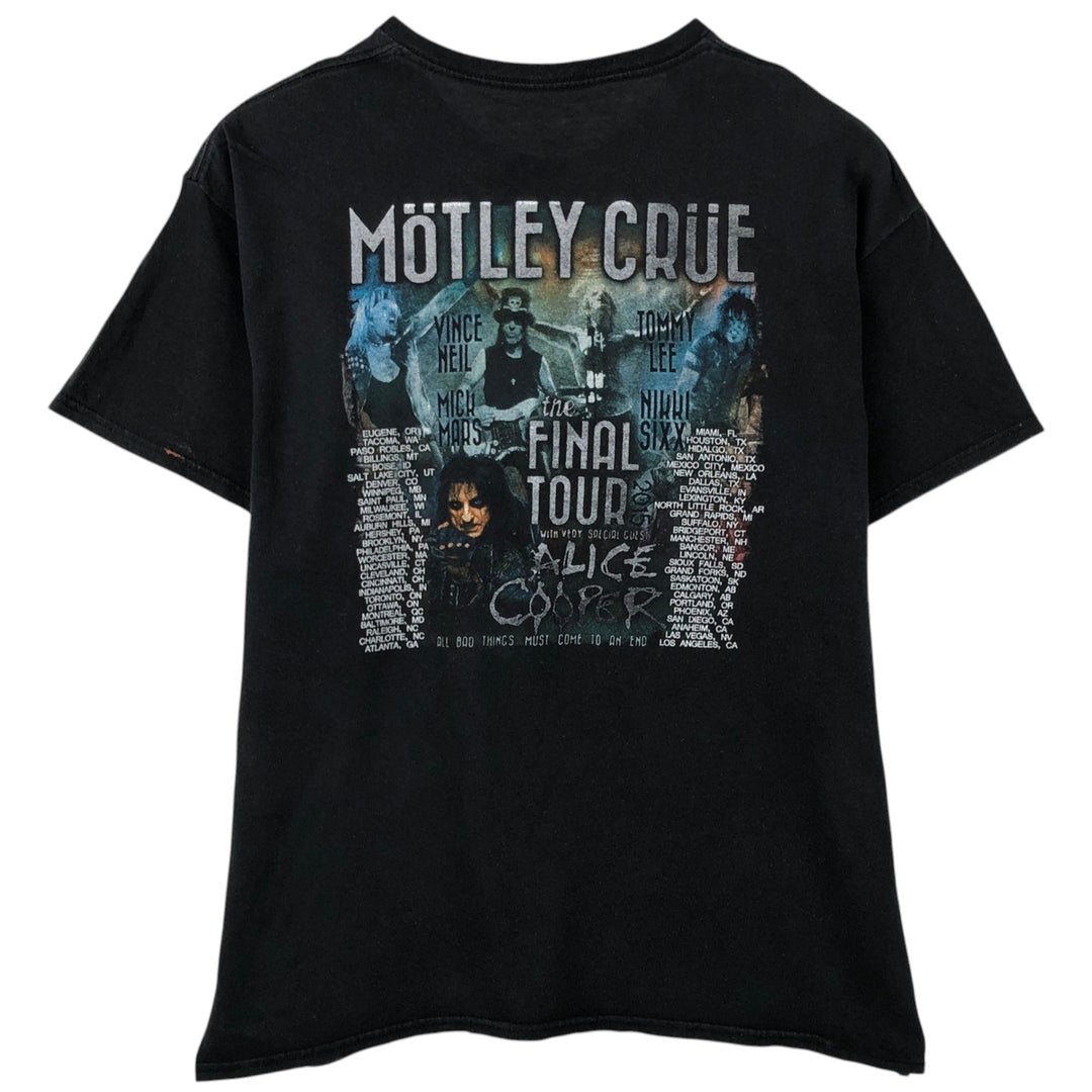 MOTLEY CRUE band t-shirt, men's size XL (approx.) unclear black type Vintage Second Hand